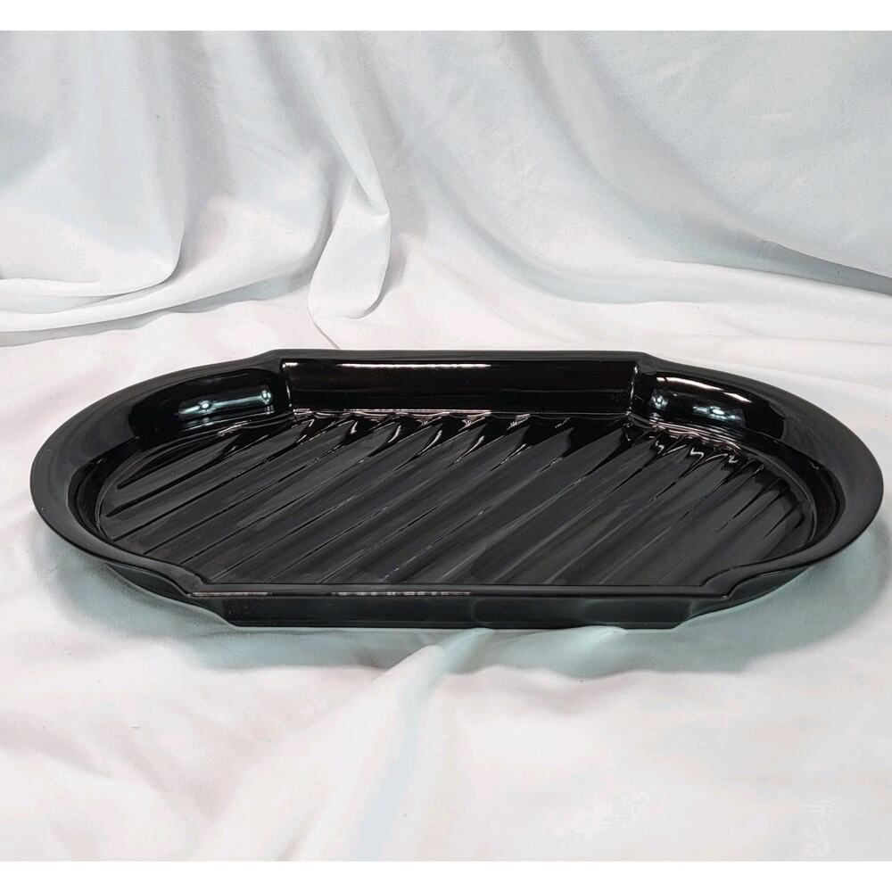 Mikasa Glossy Black Oval 13" Serving Platter Plate Dish Tray - Picture 3 of 10